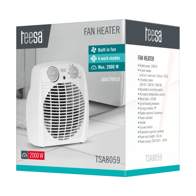 Elektrický ohrievač TEESA 2000 W so zabudovaným ventilátorom III