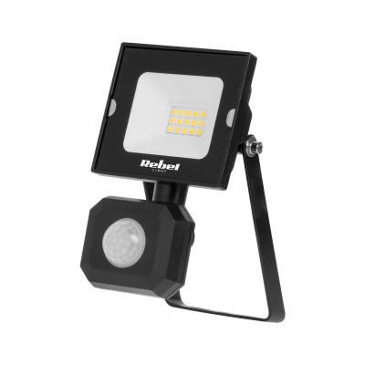 LED Reflektor 10W s detektorom pohybu 6500K Rebel