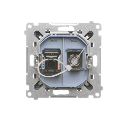 Zásuvka SAT "F" + RJ45 kat.6 Simon 55 modul grafit matný