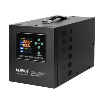 Záložný zdroj  PROsinus-1500-LFP4 12V 1500VA/1050W KEMOT čierny
