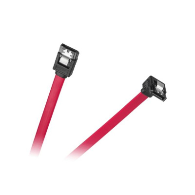 SATA kábel, rovná zástrčka - uhlová zástrčka, 0,5 m