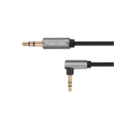 Kábel Jack 3,5mm rohový - Jack 3,5mm, 1m Kruger&Matz Basic