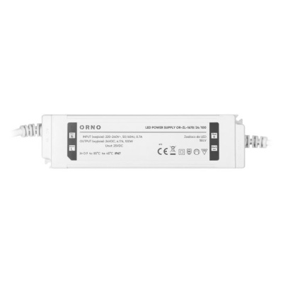 Napájací spínaný zdroj 24V, 100W, IP67