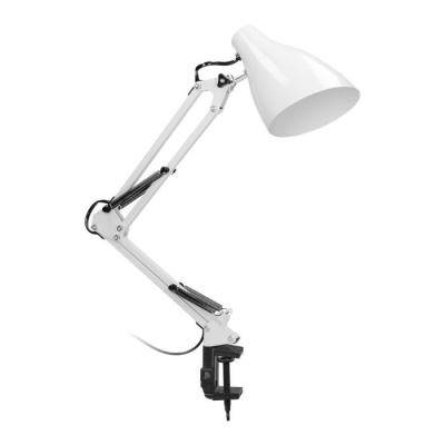 Stolná kovová lampa DIAN biela, E27, 10W