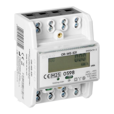 Elektromer OR-WE-531 3-fázový, LCD, MID, 80A, DIN ORNO
