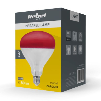 Infračervená žiarovka Rebel R125, 100 W