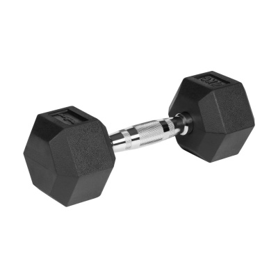 Liatinové pogumované činky HEX 2x4 kg REBEL ACTIVE