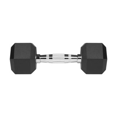 Liatinové pogumované činky HEX 2x4 kg REBEL ACTIVE