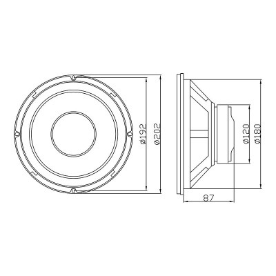 Basový reproduktor BLOW A-200 8" 300W 4 Ohm