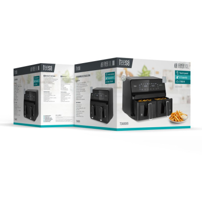 Teplovzdušná fritéza TEESA AIR FRYER DUAL POT XXL 8L 2700W