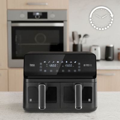 Teplovzdušná fritéza TEESA AIR FRYER DUAL POT XXL 8L 2700W