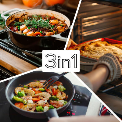 Teplovzdušná fritéza TEESA AIR FRYER DUAL POT XXL 8L 2700W