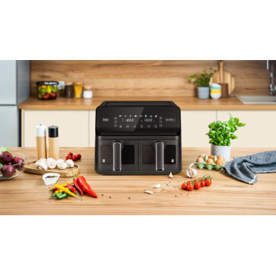 Teplovzdušná fritéza TEESA AIR FRYER DUAL POT XXL 8L 2700W