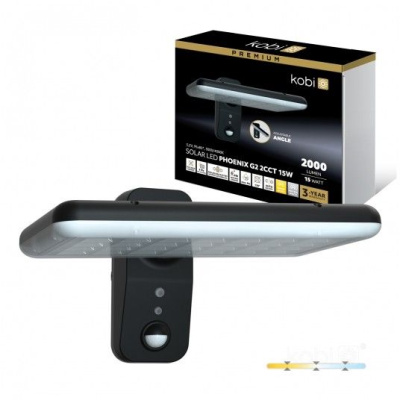Solárne LED svietidlo 15W 2CCT PHOENIX