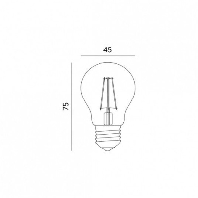 Žiarovka LED 1,3W / E27 / 2700K / 230V / LED filament, globo