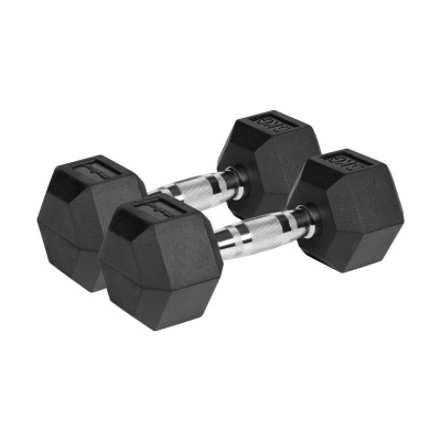 HEX činky 2x6 kg REBEL ACTIVE | Pogumovaná liatina