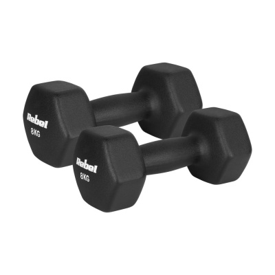 Liatinové neoprénové činky HEX 2x8kg | Jednoručky