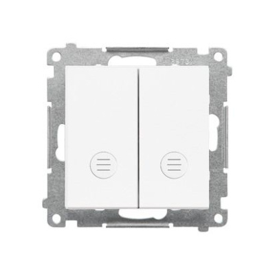 Vypínač Simon 55 č.6+6 (5B) LED bez piktogramu modul biela matná