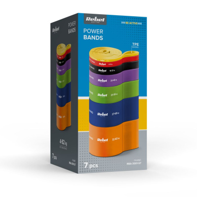 Sada gumených expandérov TPE Power Band PT-S7 (7 ks)