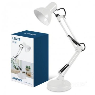 Stolná lampa AURIQ 1xE27 biela