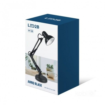 Stolná lampa AURIQ 1xE27 čierna