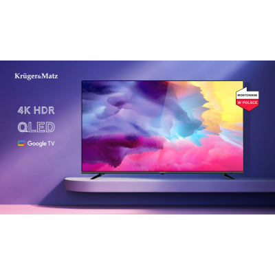 Televízor Krüger&Matz 75" QLED UHD smart DVB-T2/S2 H.265 Hevc