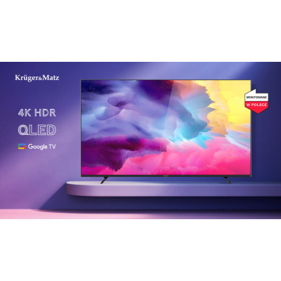 Televízor Kruger&Matz 86" UHD QLED smart DVB-T2/S2 H.265 Hevc