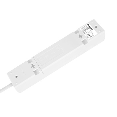 Predlžovací kábel s vypínačom 4 zásuvky, 3m, biely (3x1,5 mm2)