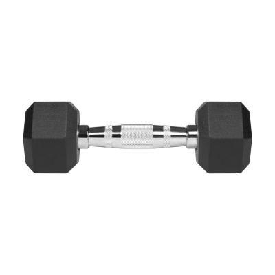 Liatinové pogumované činky HEX 2x3 kg REBEL ACTIVE