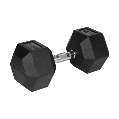 Liatinové pogumované činky HEX 22.5 kg REBEL ACTIVE