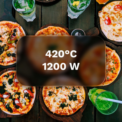 Pec na pizzu SUPREME FUN 1200W, 400°C TEESA