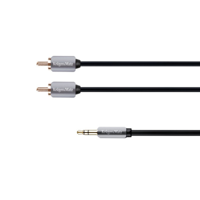 Kábel Jack 3,5mm - RCA 2x, 1m Kruger&Matz