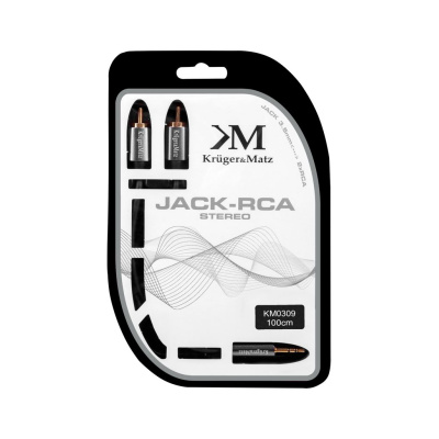 Kábel Jack 3,5mm - RCA 2x, 1m Kruger&Matz