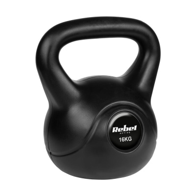 Kettlebell bitúmenový 16 kg REBEL ACTIVE