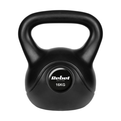 Kettlebell bitúmenový 16 kg REBEL ACTIVE