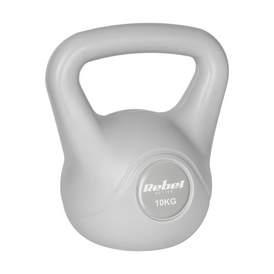 Kettlebell bitúmenový 10 kg sivý REBEL ACTIVE