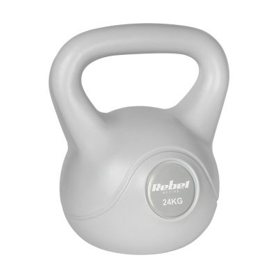 Kettlebell bitúmenový 24 kg sivý REBEL ACTIVE