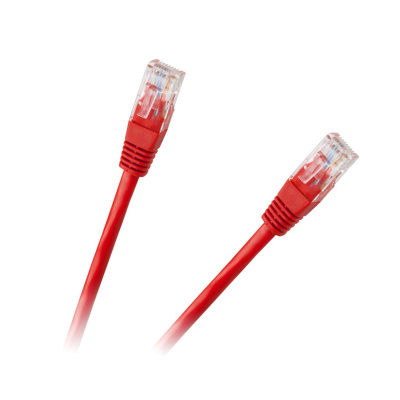 Kábel UTP 8P8C-8P8C 1m CCA červený