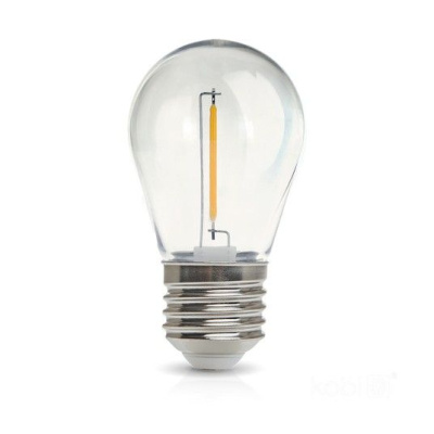 Žiarovka LED E27 ST45 1W, 2700K, 230V, LED filament, globo