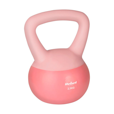 Kettlebell soft mäkký vinylový 2.5kg REBEL ACTIVE