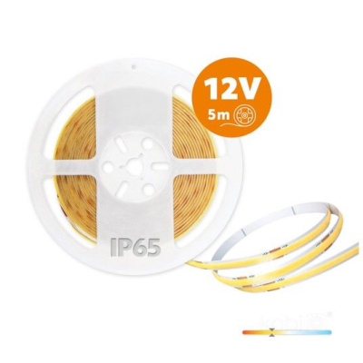 LED pás COB 3000K IP65 5m 12V 320 LED TRAMO