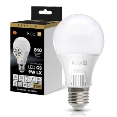 Žiarovka LED 9W, E27, 4000K, 230V, senzor pohybu