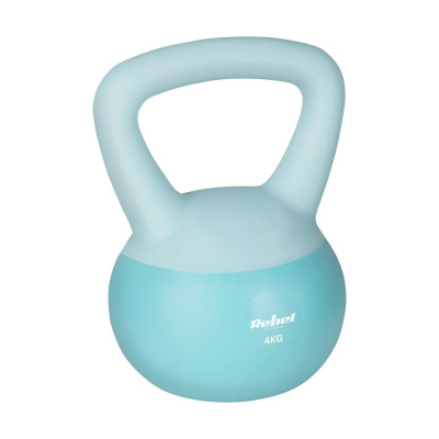 Kettlebell soft mäkký vinylový 4kg REBEL ACTIVE