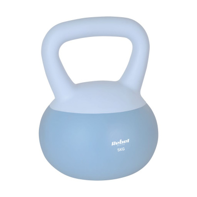 Kettlebell soft mäkký vinylový 5kg REBEL ACTIVE