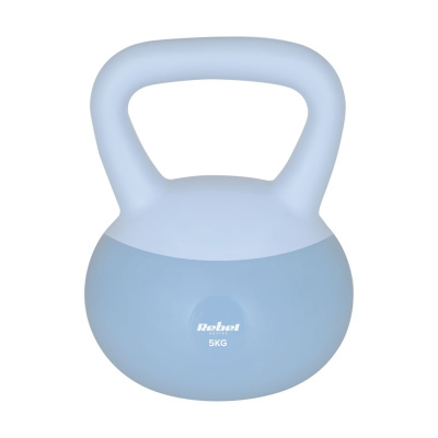 Kettlebell soft mäkký vinylový 5kg REBEL ACTIVE