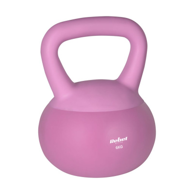 Kettlebell soft mäkký vinylový 6 kg REBEL ACTIVE