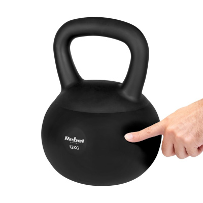 Kettlebell soft mäkký vinylový 12kg REBEL ACTIVE
