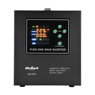 Záložný zdroj PROsinus-1500 12V 230V 1500VA/1050W Rebel