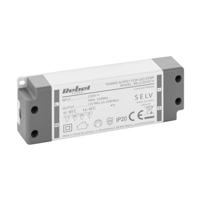 Napájací zdroj 12V/2,5A 30W IP20 Rebel