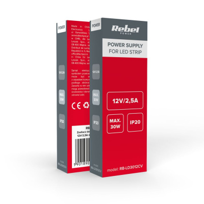Napájací zdroj 12V/2,5A 30W IP20 Rebel